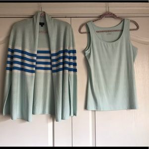 Talbots 2pc Twin Set Cashmere Cardigan